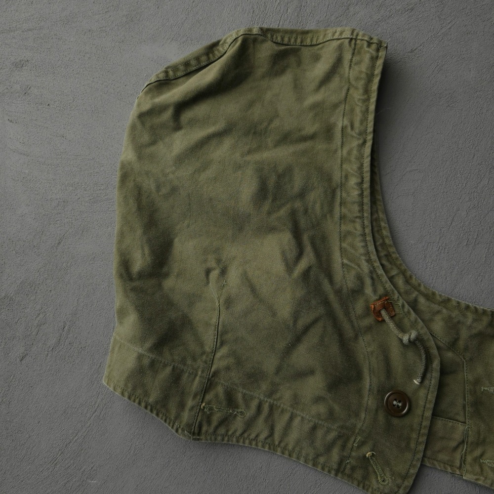 Vintage 1940s Green M-1943 Field Jacket Hood Medium Military US Army M-43 - Picture 4 of 10